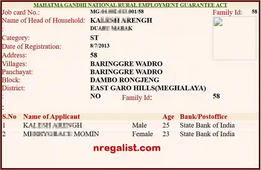 Meghalaya NREGA Job Card Online 2026